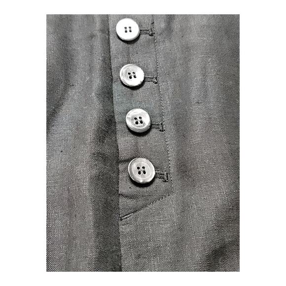 Talbots Chelsea Crop Pants Black Linen Sailor Button Fly Women's Plus Size 16 - Picture 13 of 13